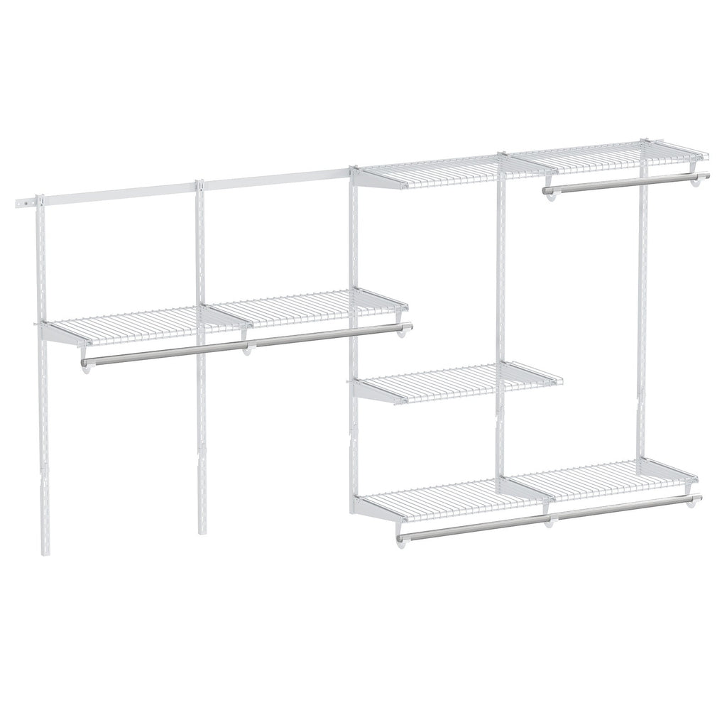 Closet System 4-8 FT Wall-Mounted Closet Shelves and Rod
