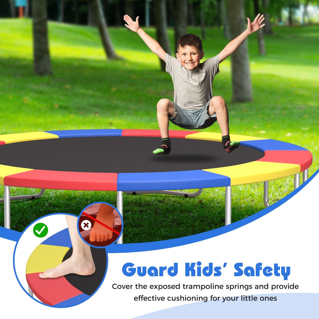 16 Feet Trampoline Pad Replacement Safety Pad with Fixing Straps (Multicolor)