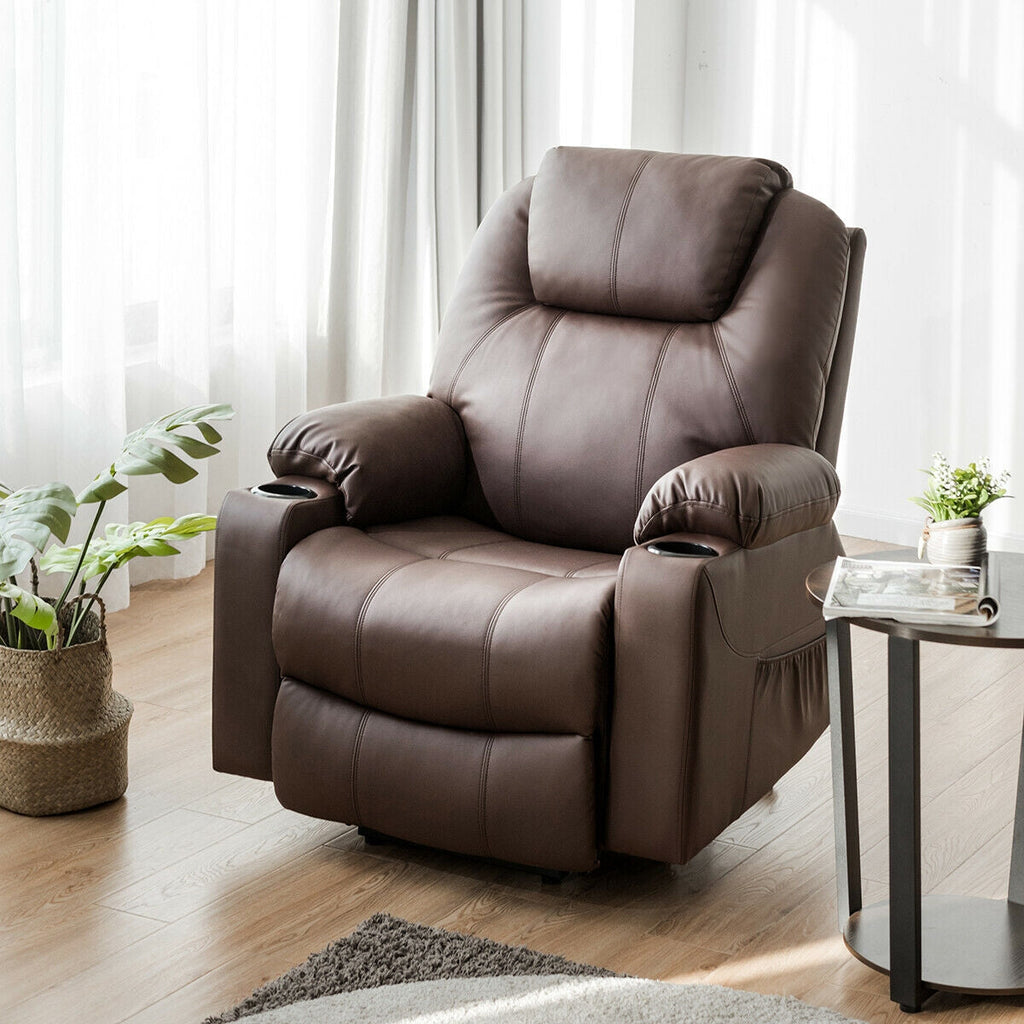 Electric Power Lift Leather Massage Sofa
