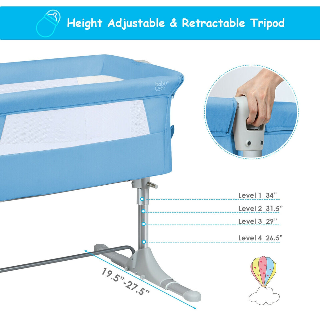 Travel Portable Baby Bed Side Sleeper Bassinet Crib with Carrying Bag