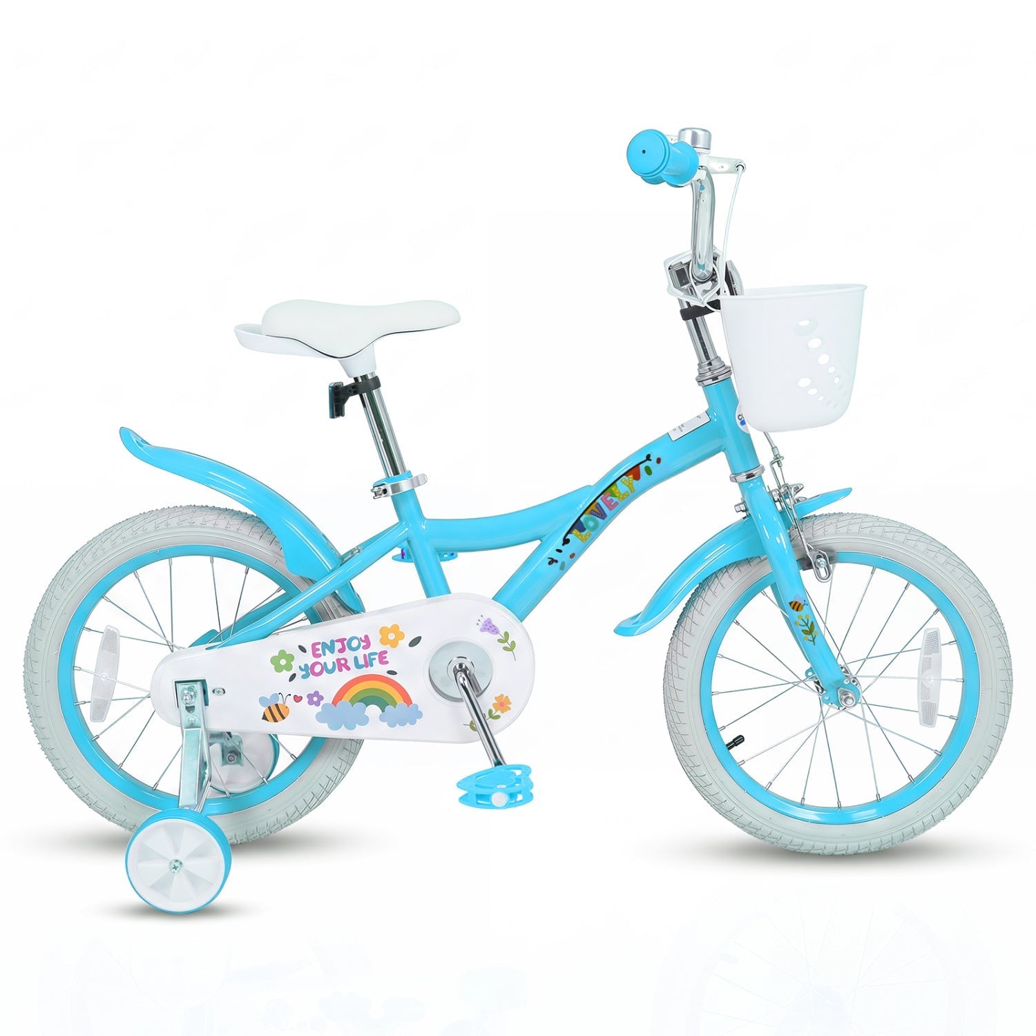 Girls Bike 12-18 Inch with Training Wheels and Basket