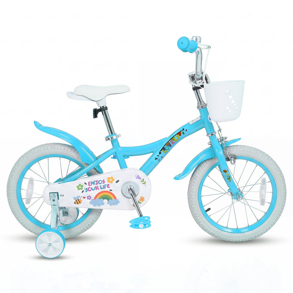 Girls Bike 12-18 Inch with Training Wheels and Basket