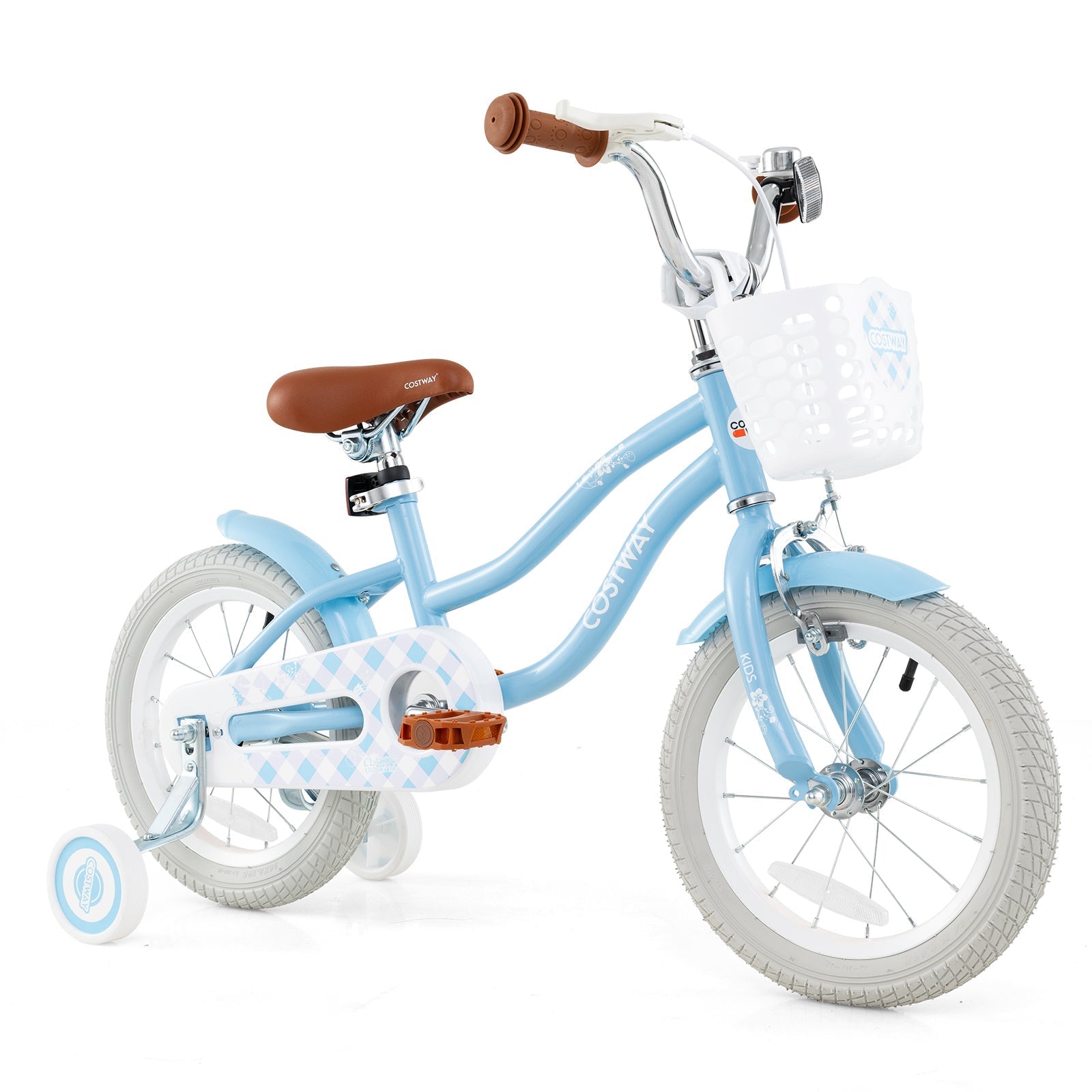 14 Inch Kids Bike with Adjustable Handlebar and Seat for 3-5 Year Old