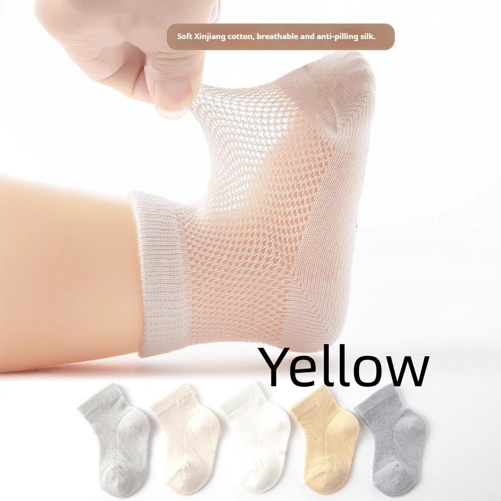 Baby Infant Thin Breathable Hollow-out Short Socks
