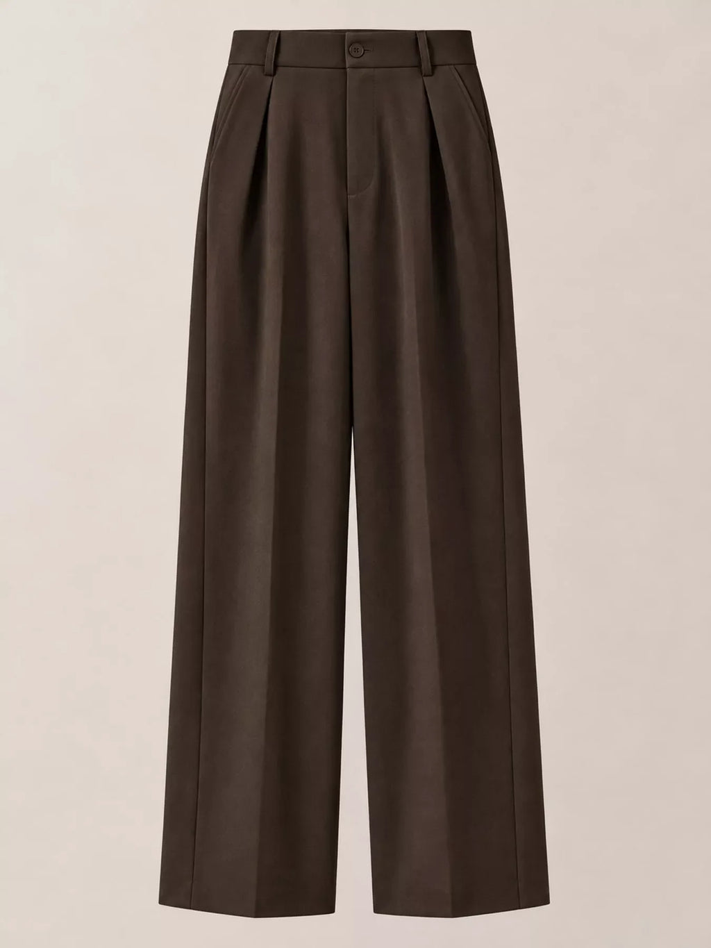 High-Waisted Pleated Wide-Leg Pants