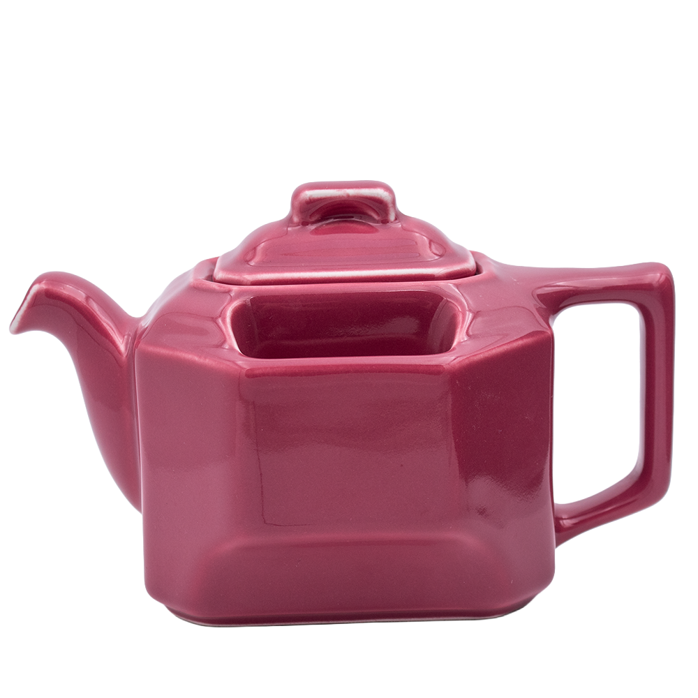 Hall China Pink Ceramic Teapot – T‑Ball 3273 with Holders