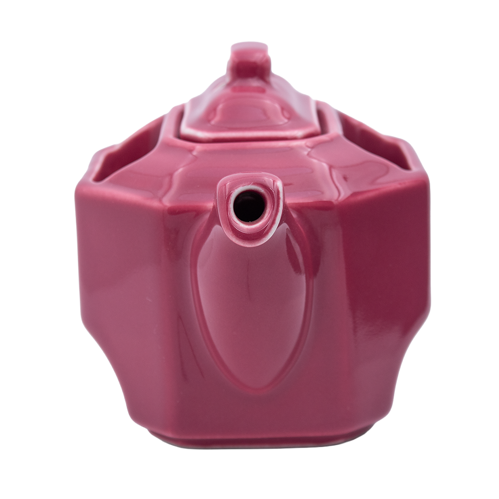 Hall China Pink Ceramic Teapot – T‑Ball 3273 with Holders