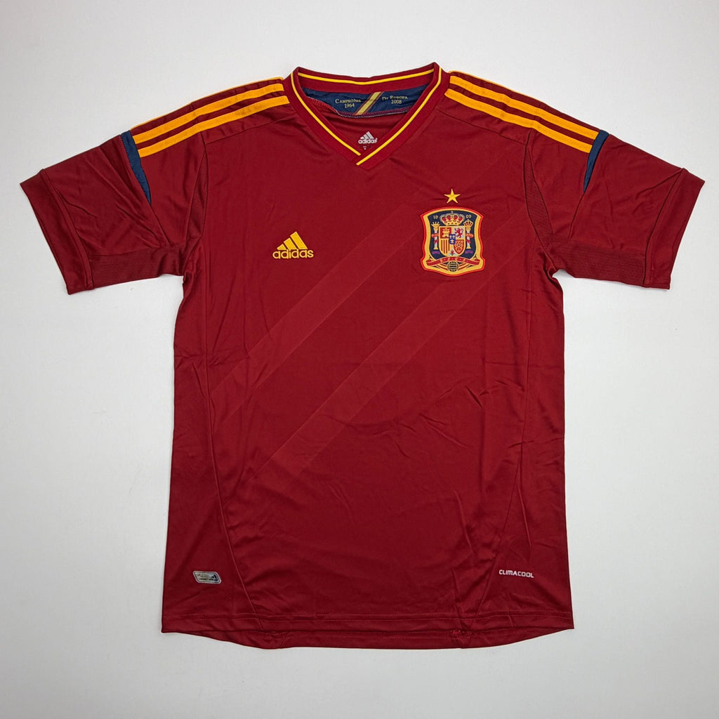 Autographed/Signed Xavi Hernandez Spain Red Soccer Futbol Jersey Beckett BAS COA