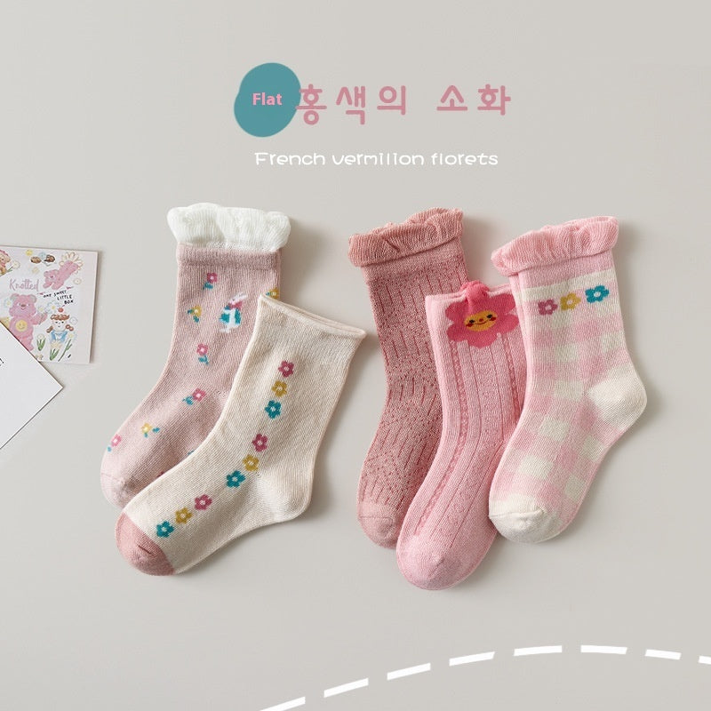 Autumn And Winter Cartoon Dinosaur Mid-calf Cotton Warm Sports Boys' Socks