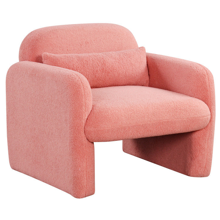 Modern Living Room Furniture Set (Bookcase + Coffee Table + End Table + Accent Chair)