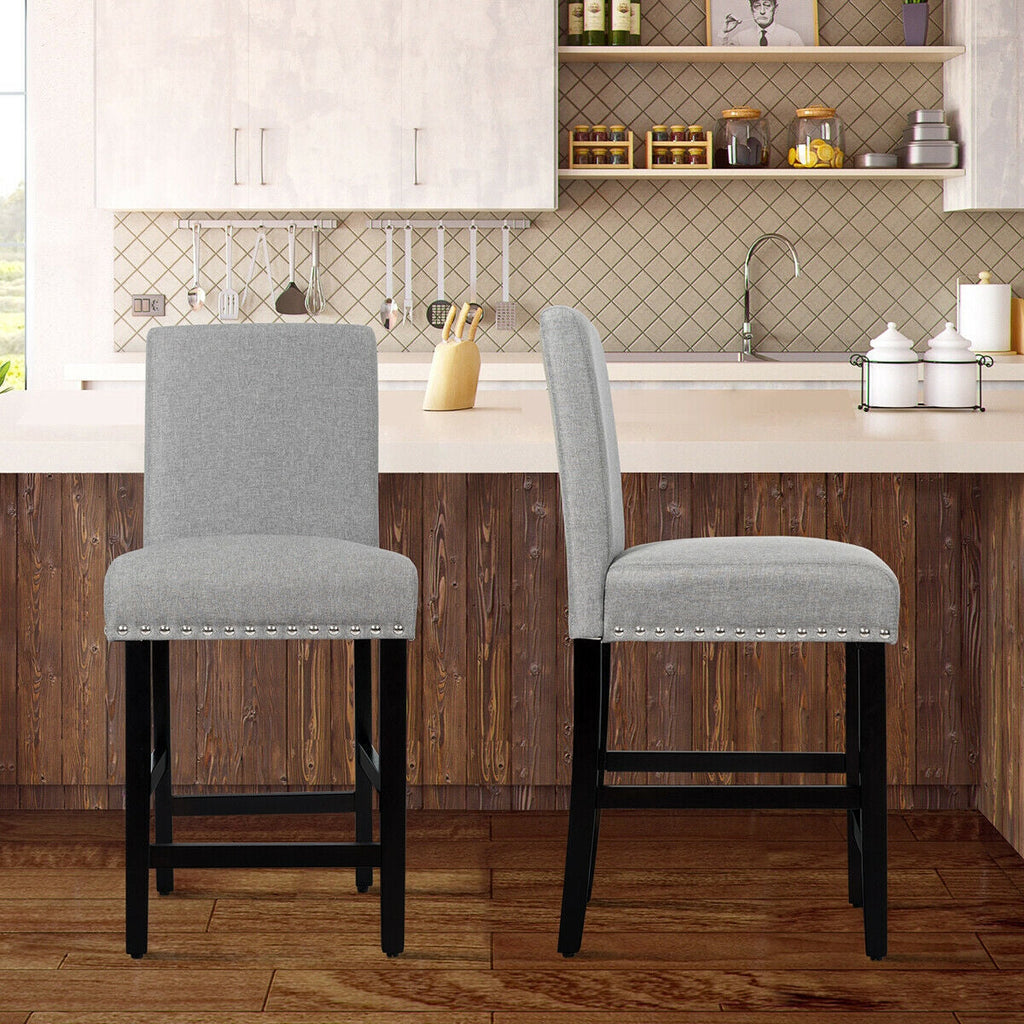 25 Inch Kitchen Chairs w/ Rubber Wood Legs