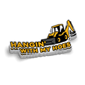 Hangin' With My Hoes - Hard Hat Decal