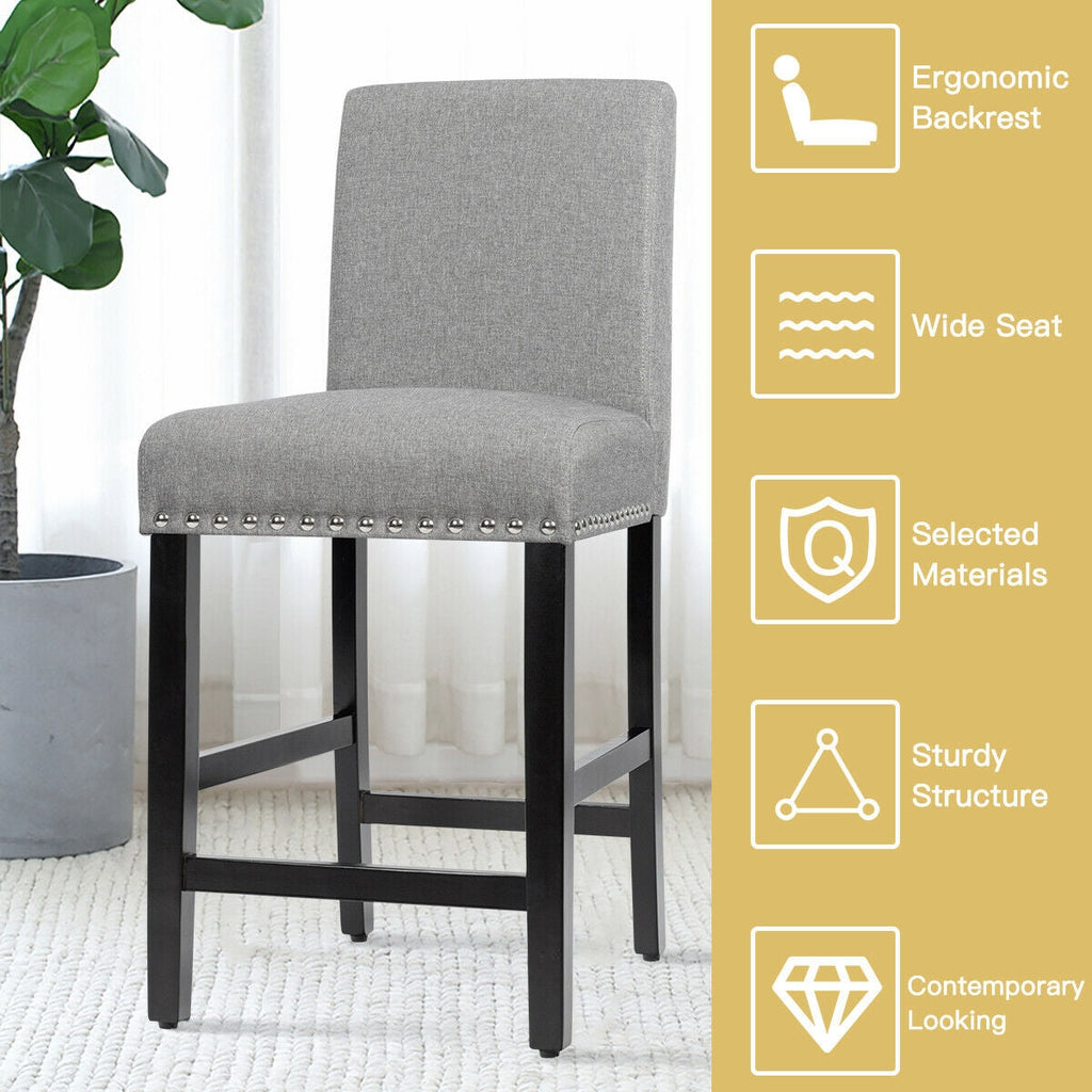 25 Inch Kitchen Chairs w/ Rubber Wood Legs