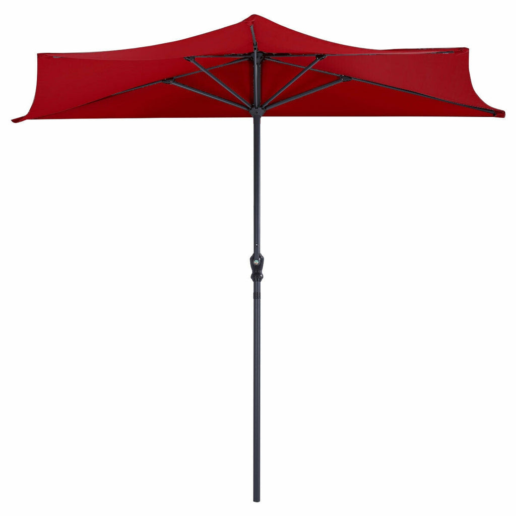 9Ft Patio Bistro Half Round Umbrella