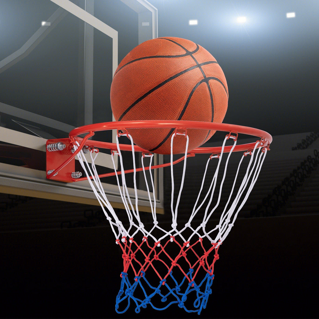 18 Inch Basketball Rim Goal Replacement with All Weather Net and Mounting Hardware
