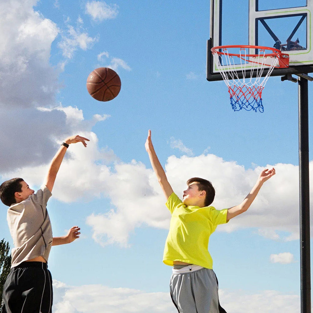 18 Inch Basketball Rim Goal Replacement with All Weather Net and Mounting Hardware