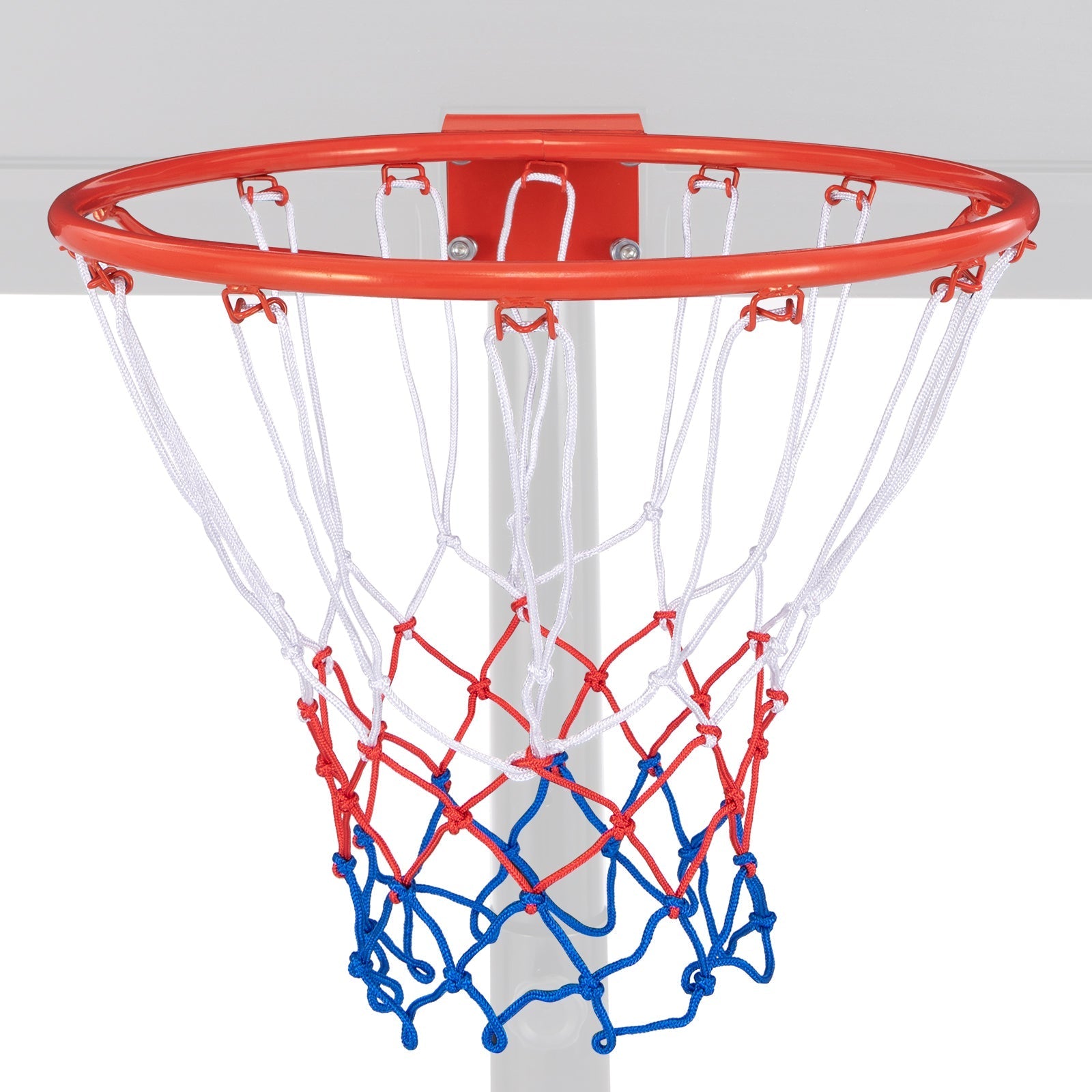 18 Inch Basketball Rim Goal Replacement with All Weather Net and Mounting Hardware