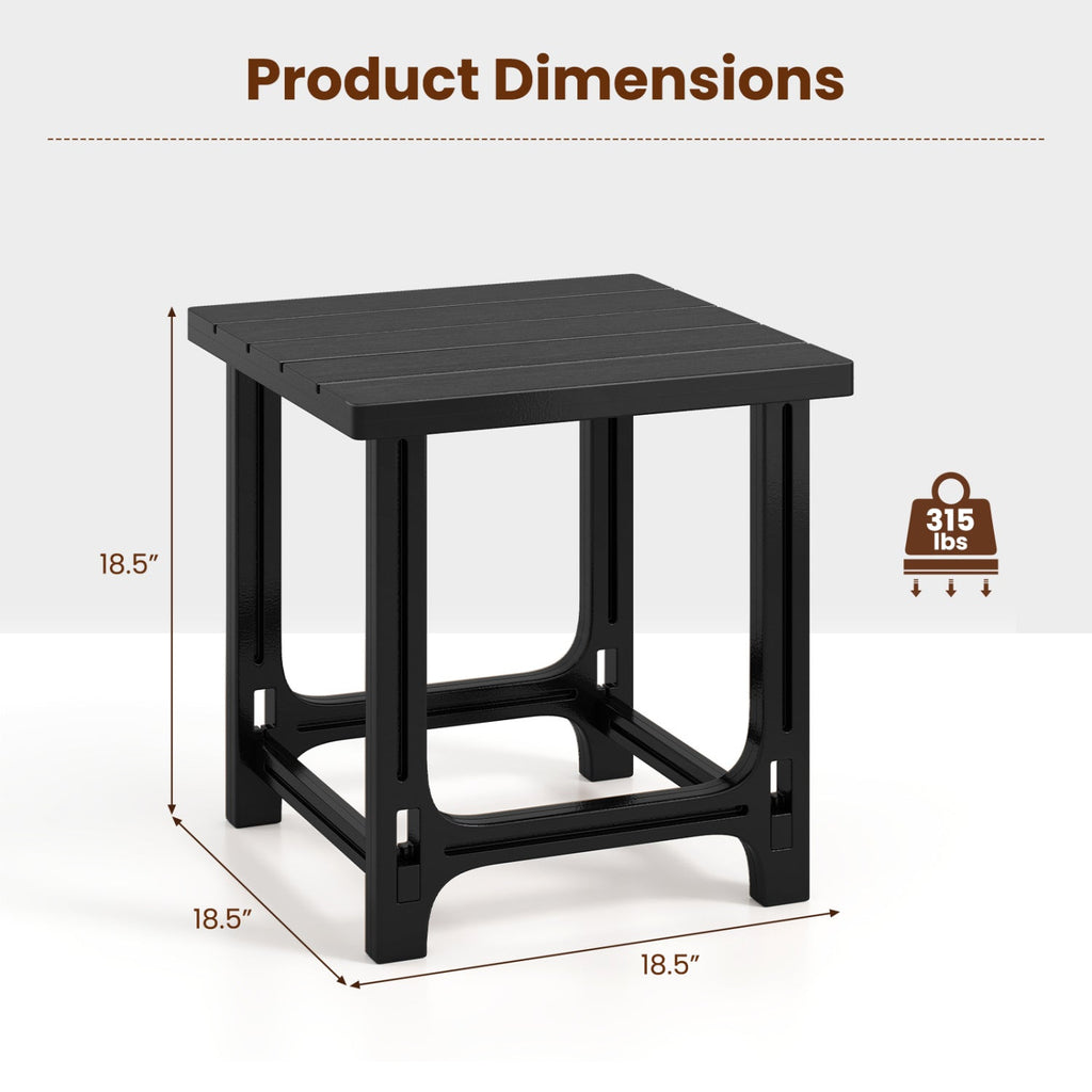 18" Adirondack Side Table with Slatted HDPE Surface