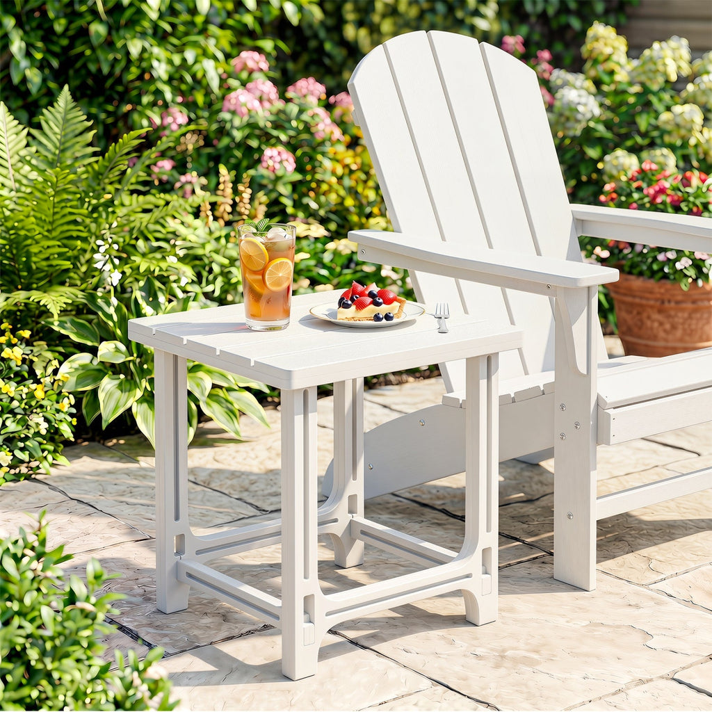 18" Adirondack Side Table with Slatted HDPE Surface