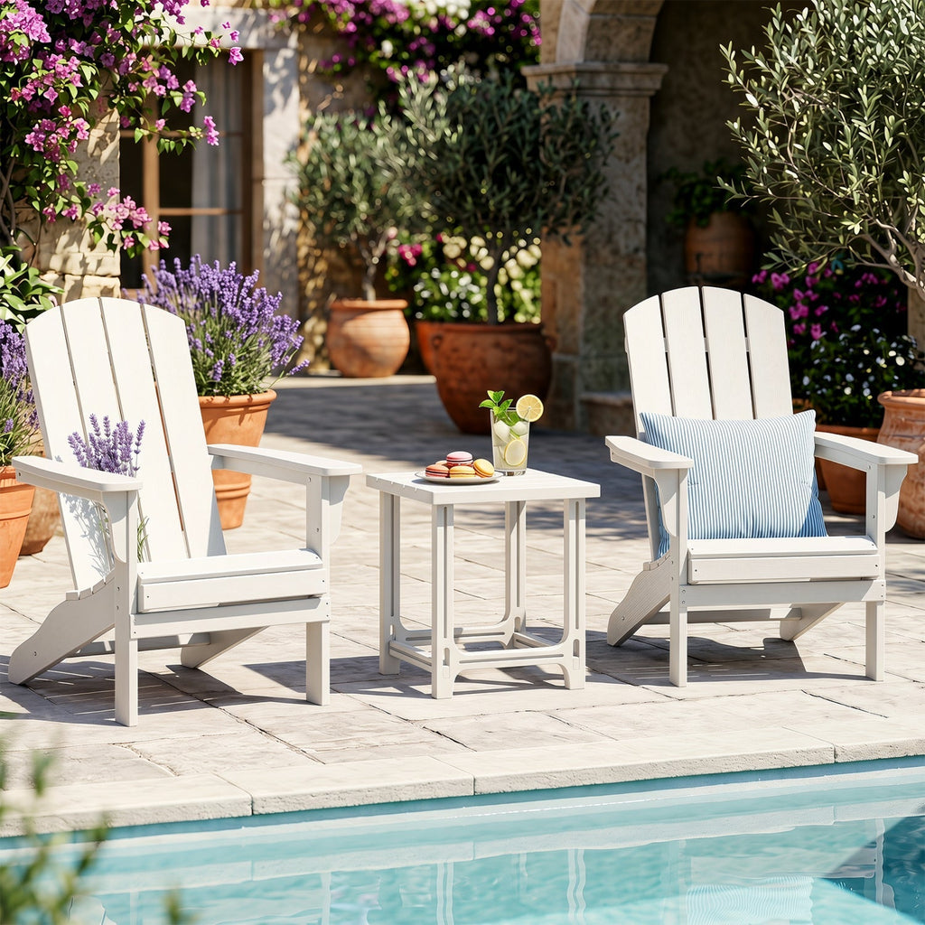 18" Adirondack Side Table with Slatted HDPE Surface