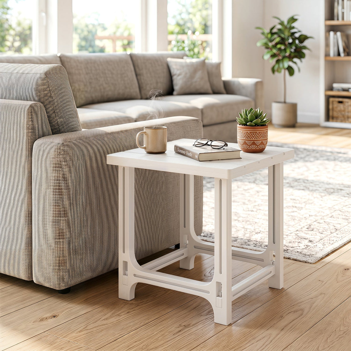18" Adirondack Side Table with Slatted HDPE Surface