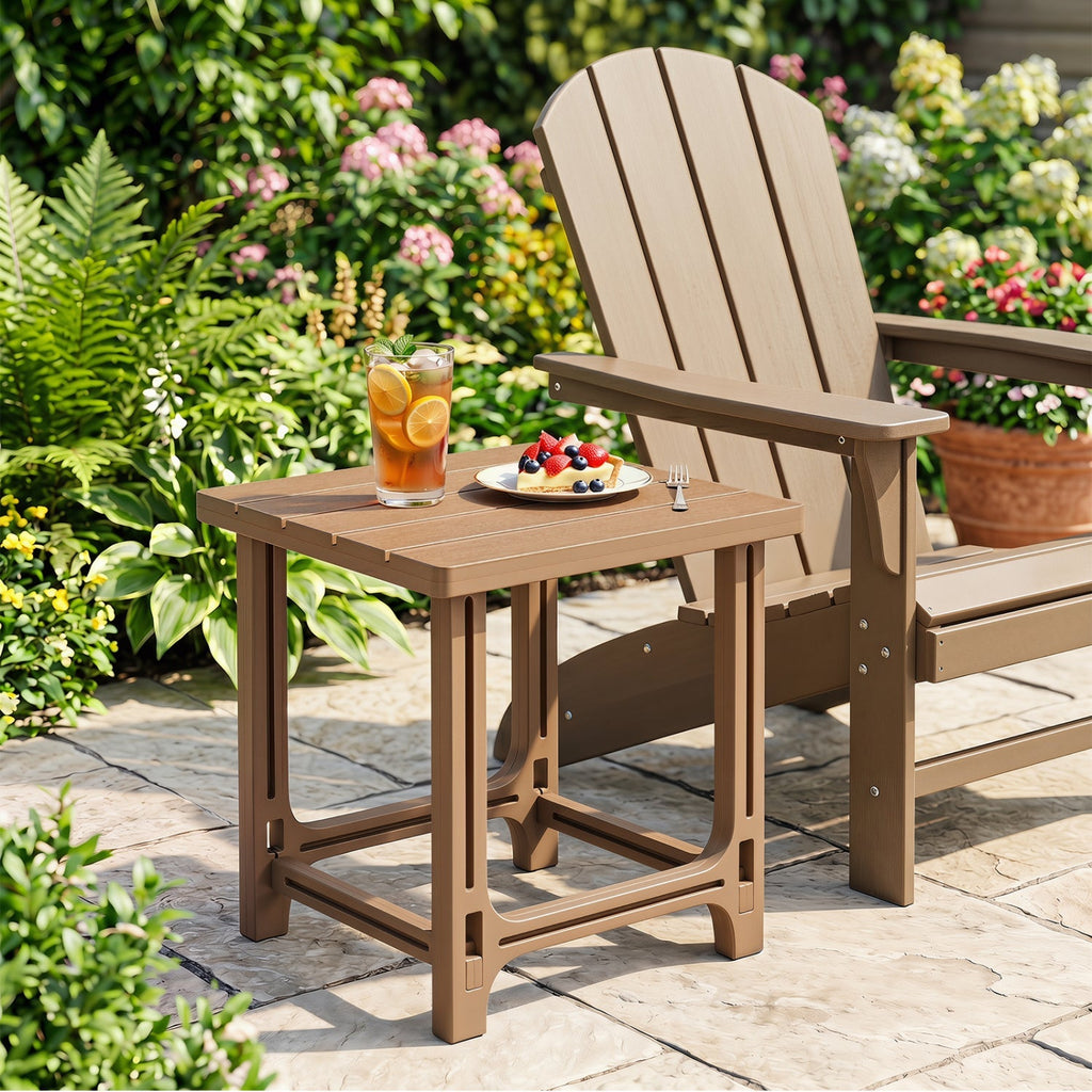 18" Adirondack Side Table with Slatted HDPE Surface