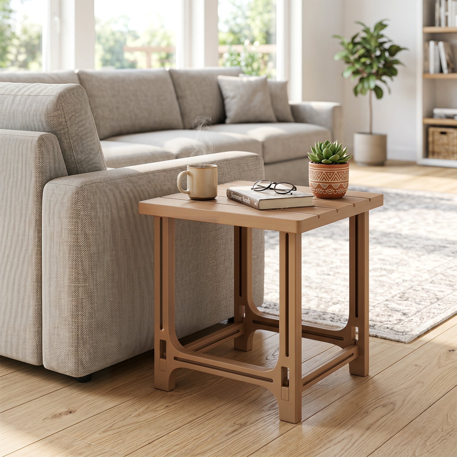 18" Adirondack Side Table with Slatted HDPE Surface