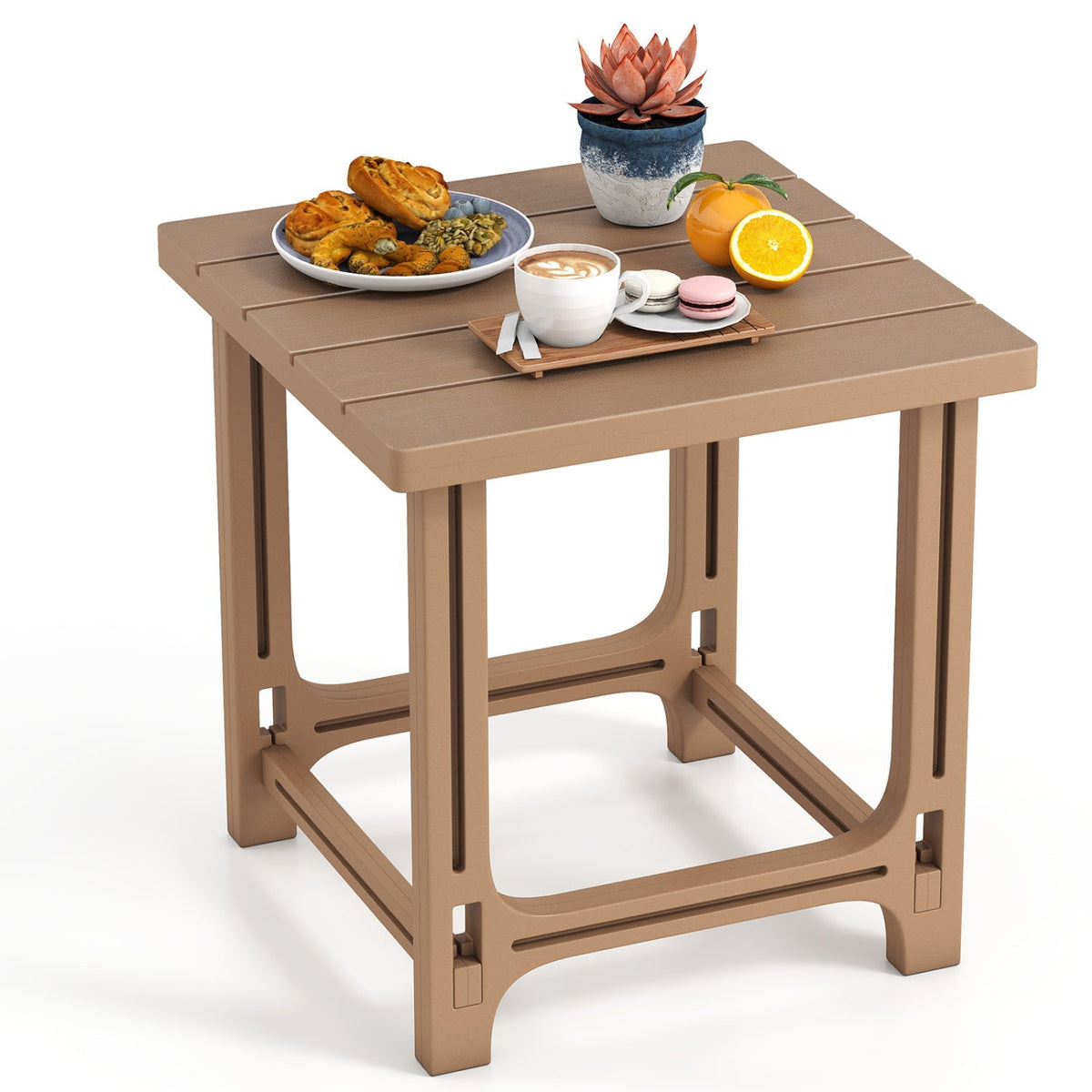 18" Adirondack Side Table with Slatted HDPE Surface