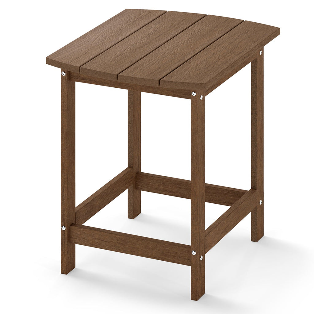 18" Weather Resistant Outdoor Side Table - HDPE Construction