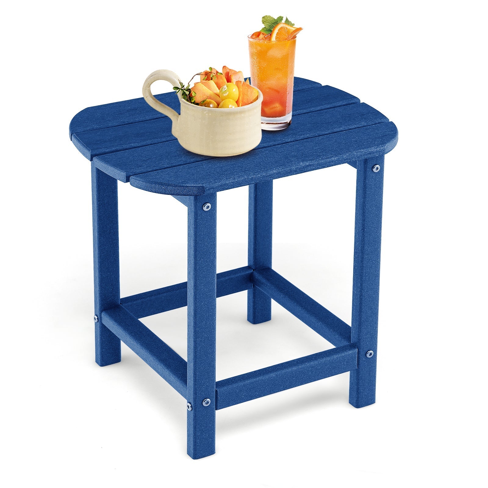 18 Inch Weather Resistant Side Table for Garden Yard Patio