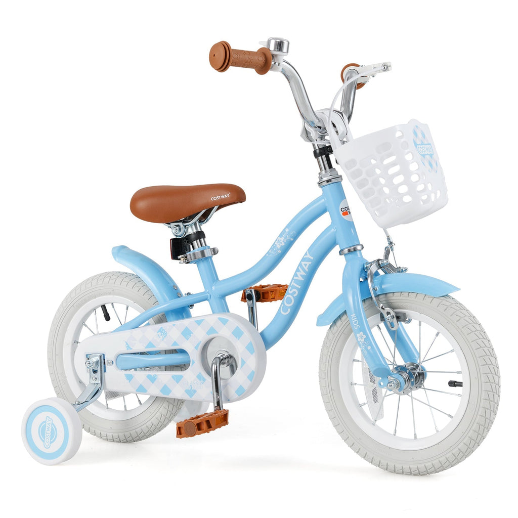 14 Inch Kids Bike with Adjustable Handlebar and Seat for 3-5 Year Old