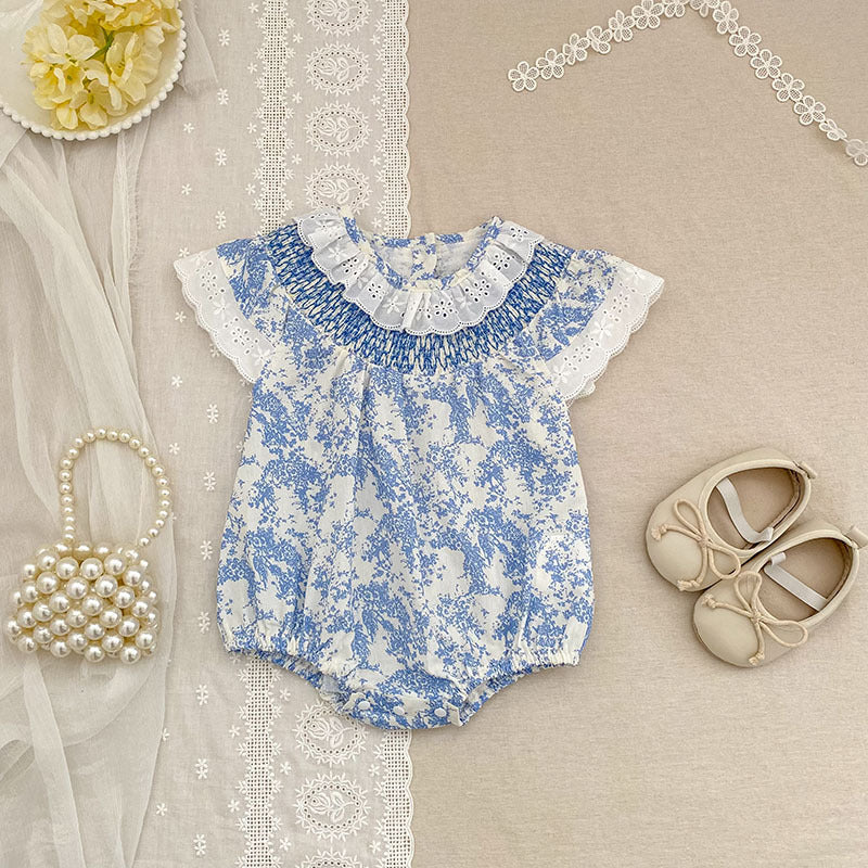 Lightweight Floral Romper For Baby Girls