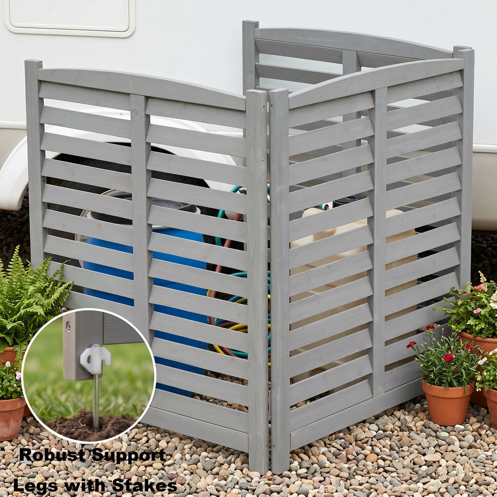 3-Panel Outdoor Air Conditioner Fence