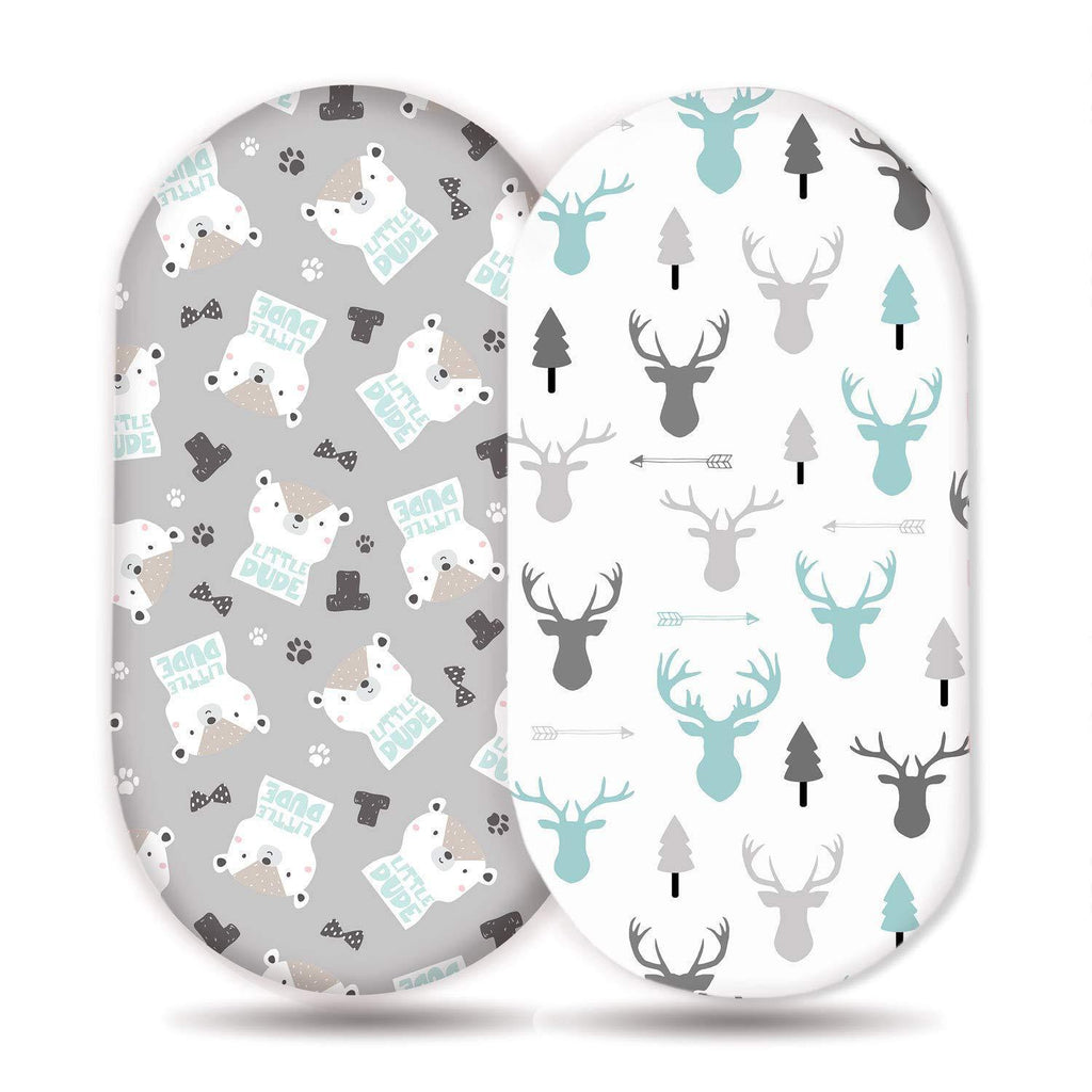 Baby Cradle Fitted Sheet Elastic Printing Baby Caring Table Changing Cover