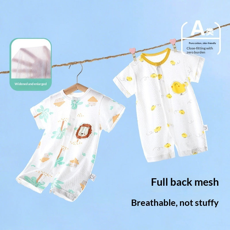 Baby Summer Thin Short-sleeved Jumpsuit