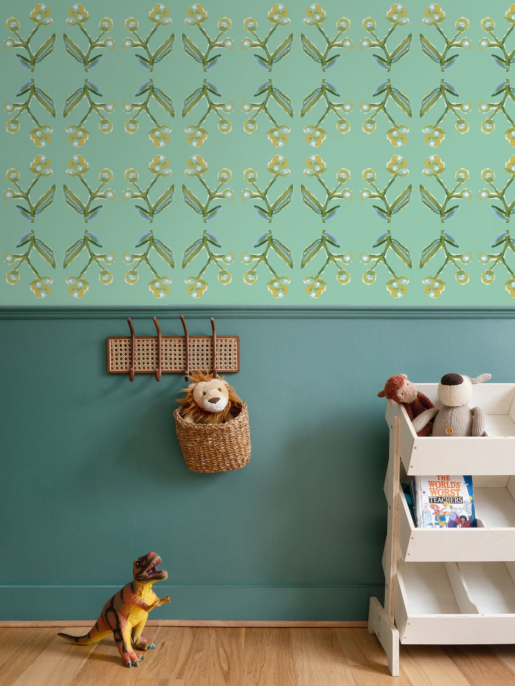 Antonia Wallpaper (Green & Citron)