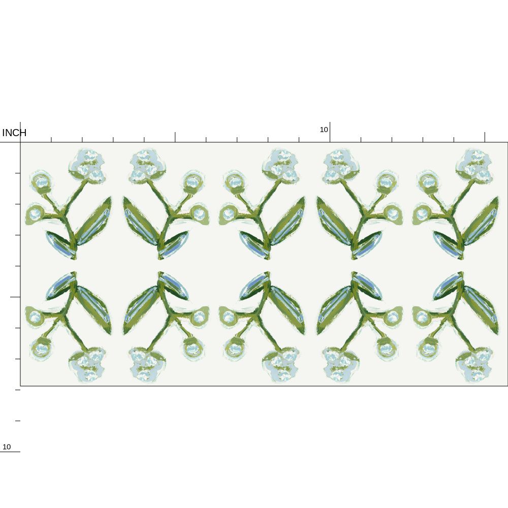 Antonia Fabric (Blue & Green)