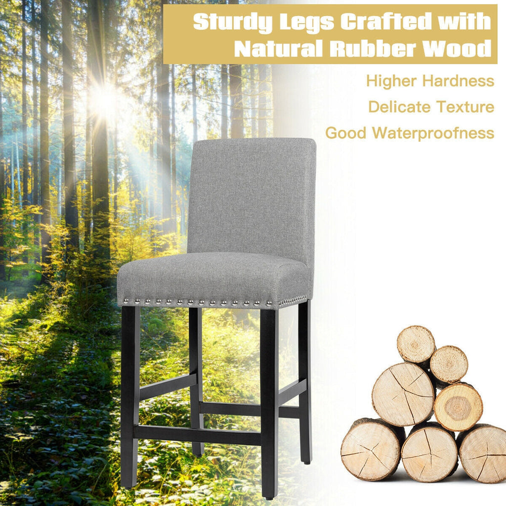 25 Inch Kitchen Chairs w/ Rubber Wood Legs