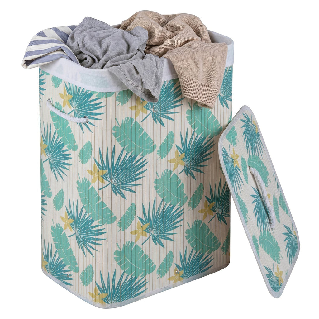 19 Gallon Bamboo Laundry Hamper with Removable Liner