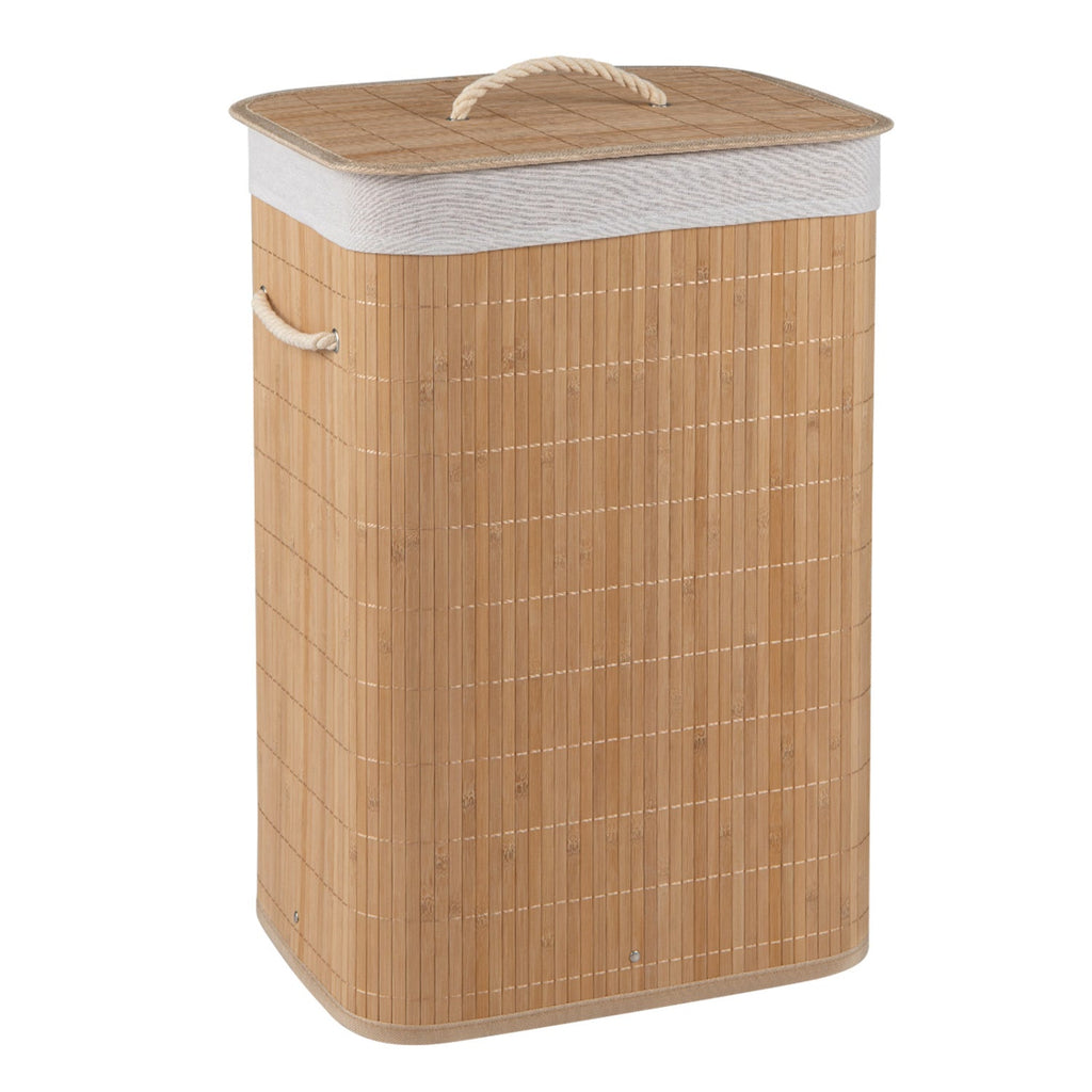 19 Gallon Bamboo Laundry Hamper with Removable Liner