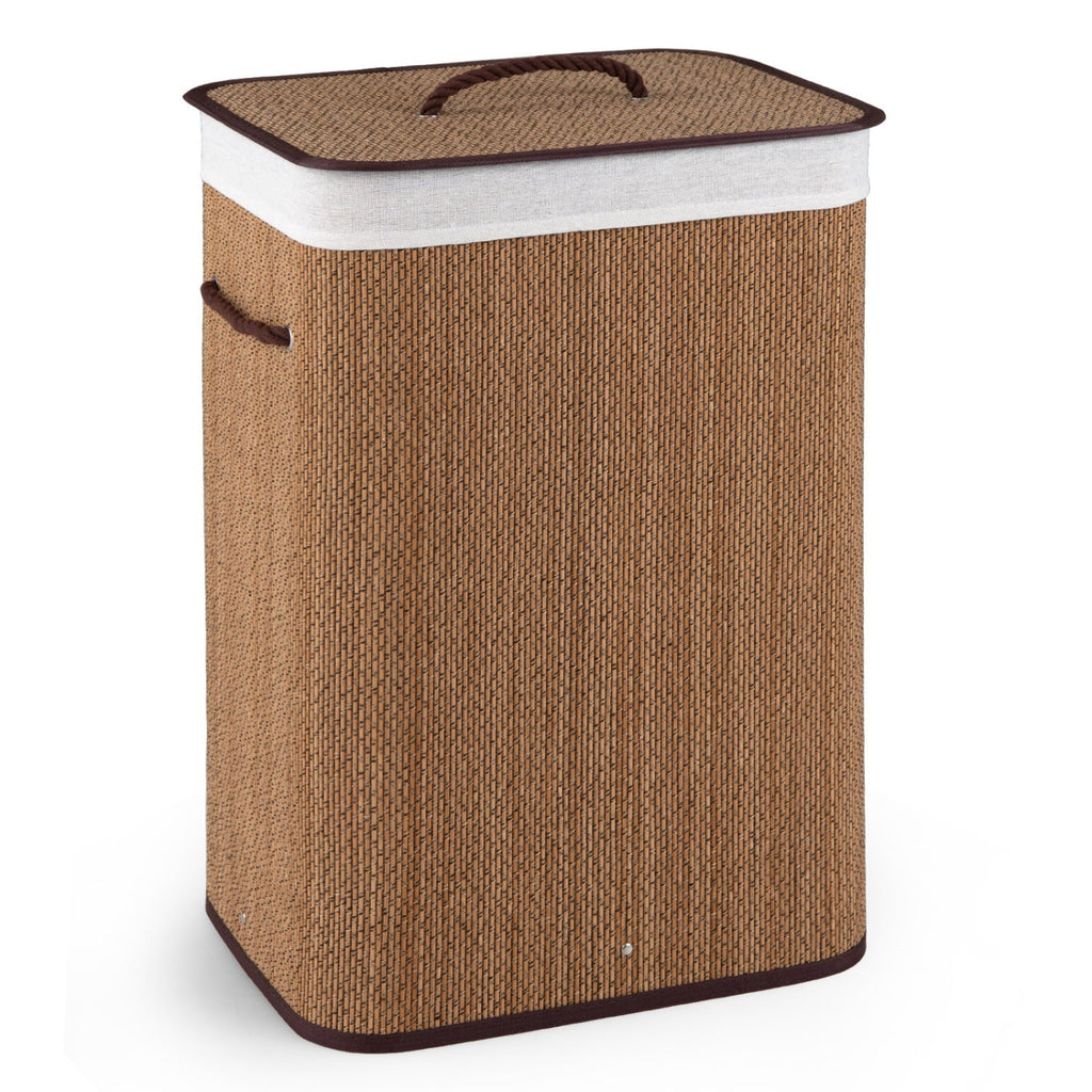 19 Gallon Bamboo Laundry Hamper with Removable Liner