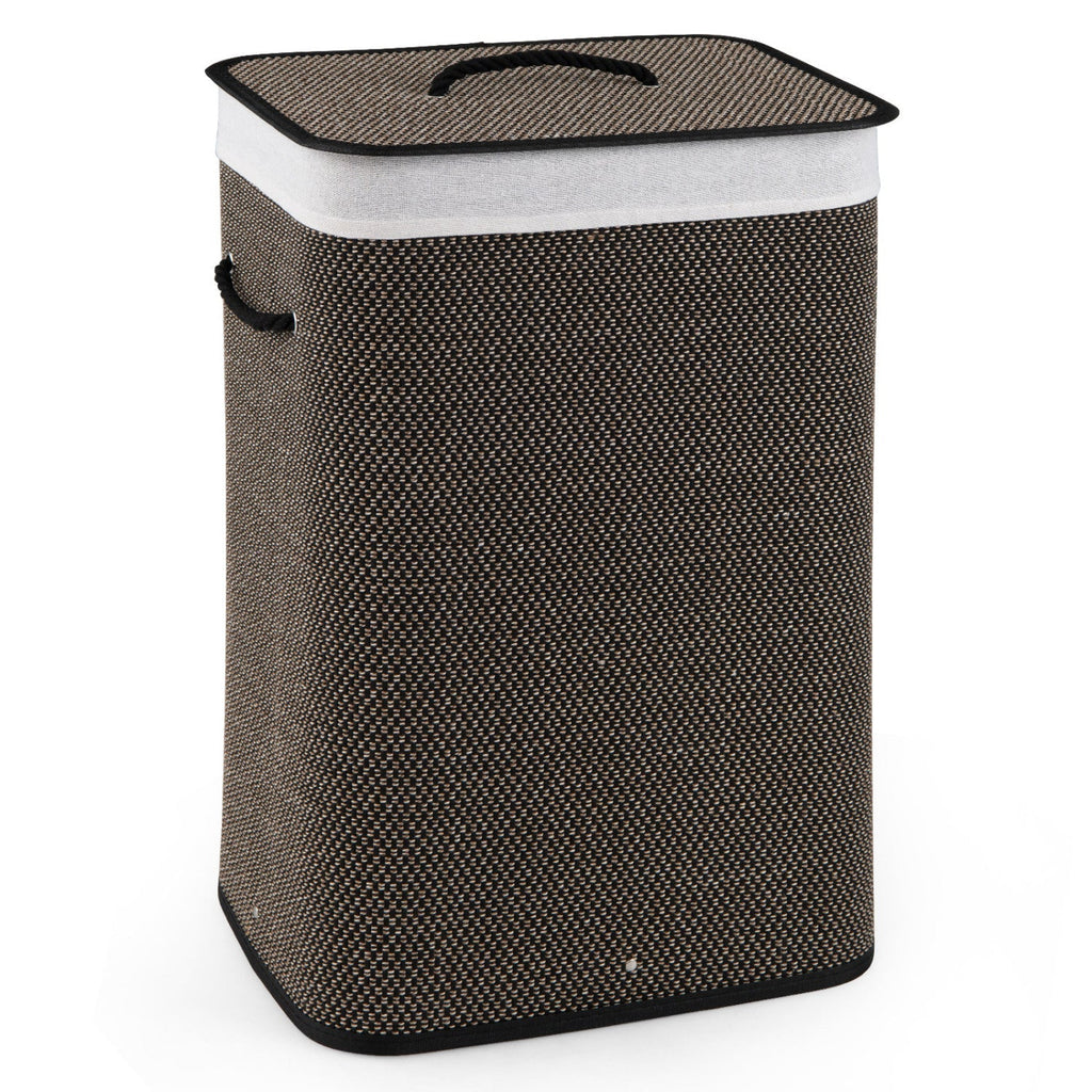 19 Gallon Bamboo Laundry Hamper with Removable Liner