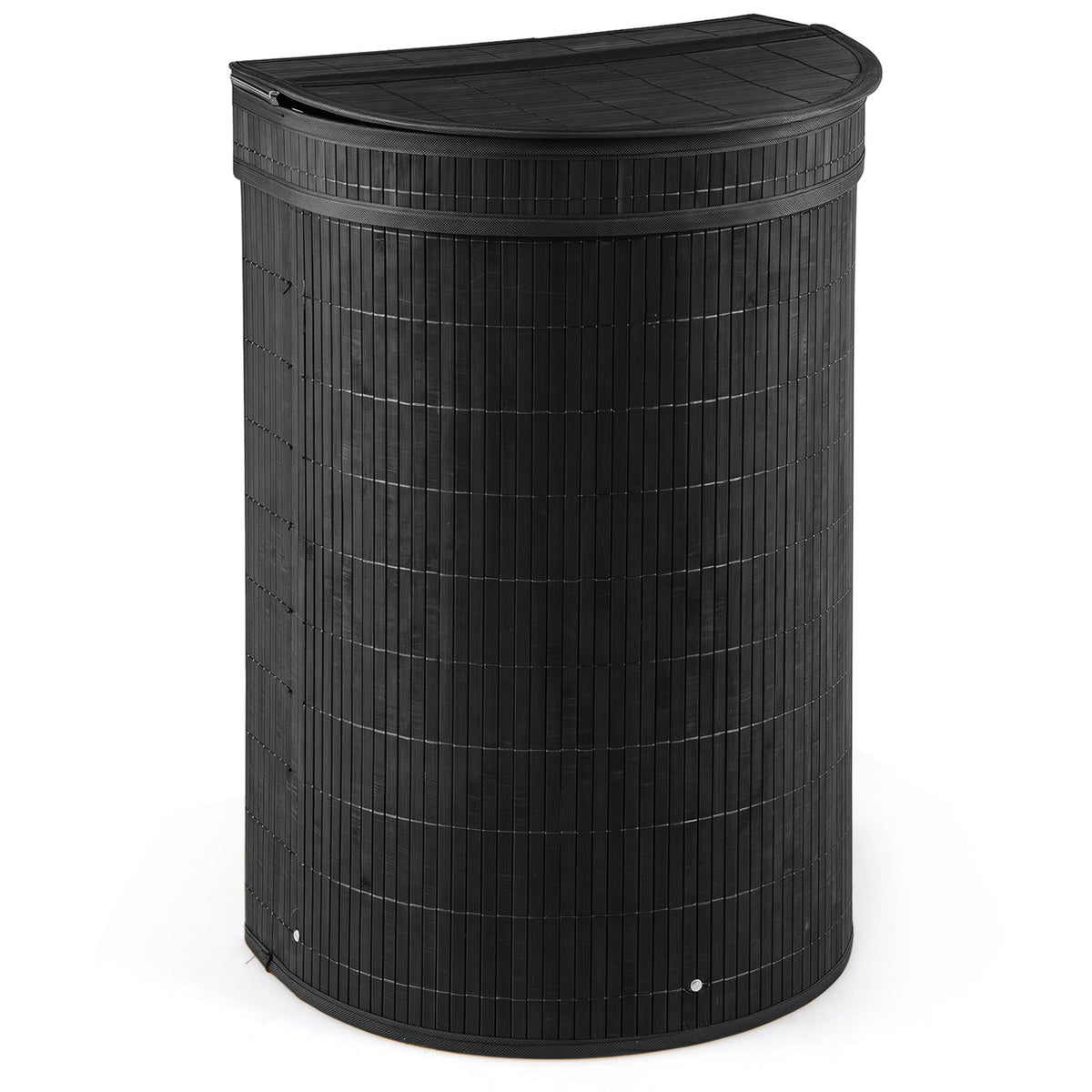 19 Gallon Bamboo Laundry Hamper with Zippered Lid