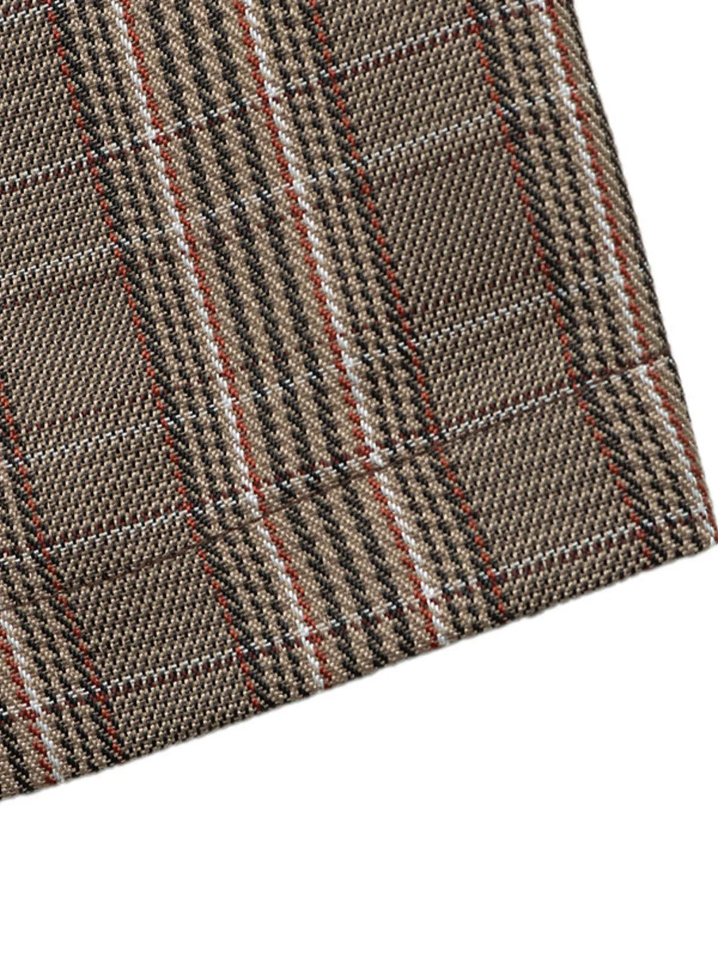 Plaid Single-Button Blazer