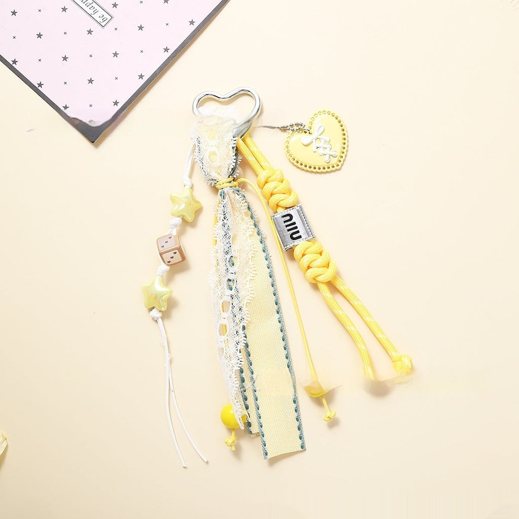 Leather Lemon Women's Bag Pendant Small Fresh Keychain Ornaments