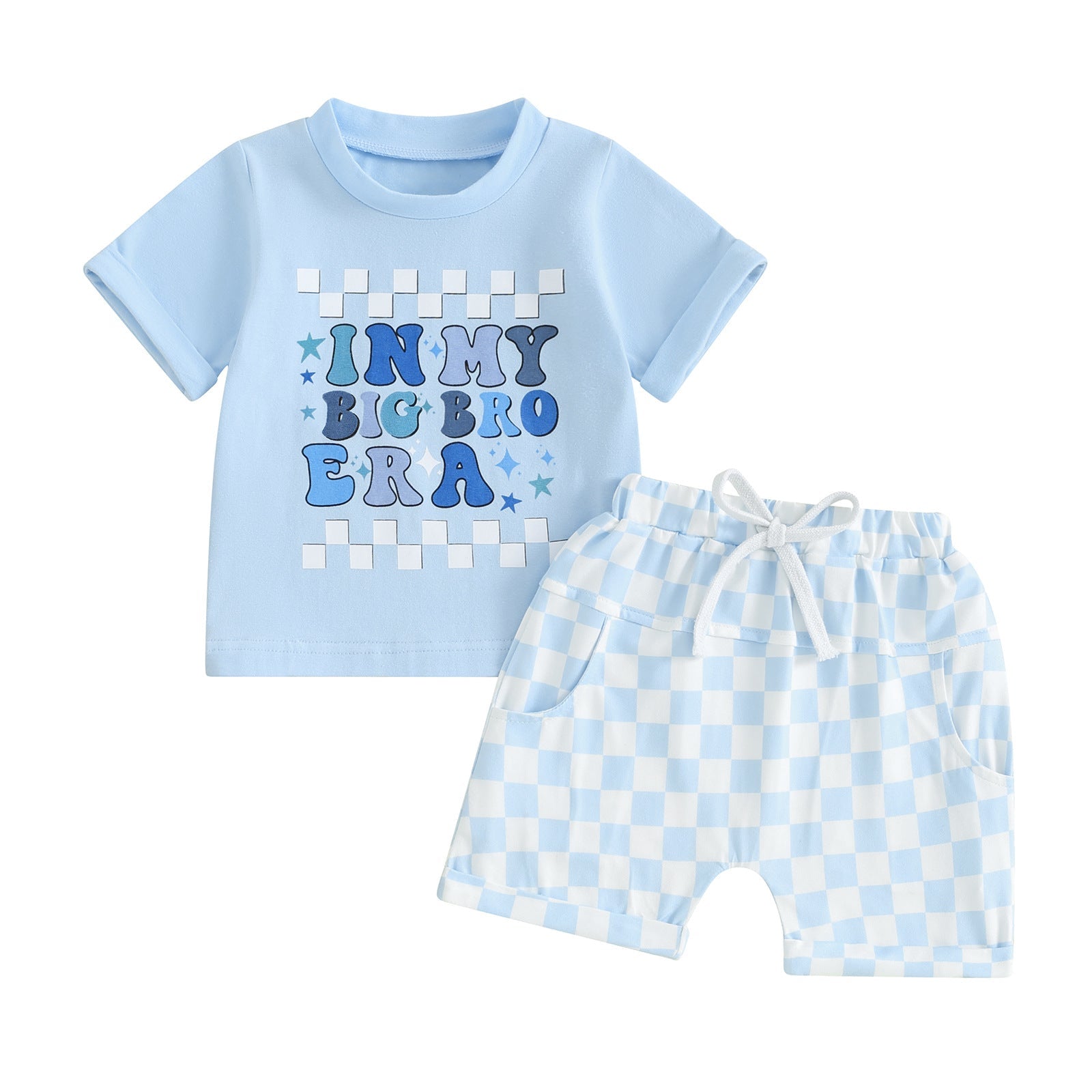 Boys Summer Short-sleeve And Shorts Two-piece Set