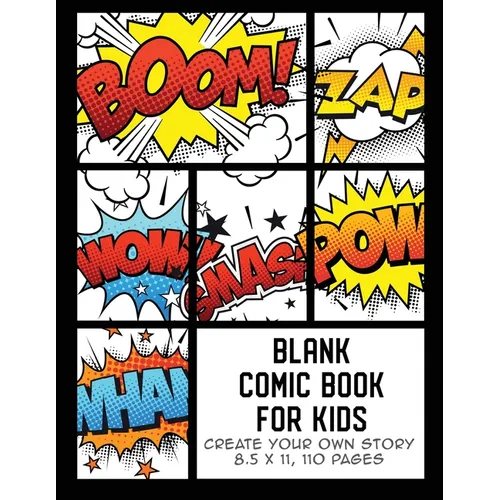 Blank Comic Book for Kids: Create Your Own Story, Comics & Graphic Novels - Paperback