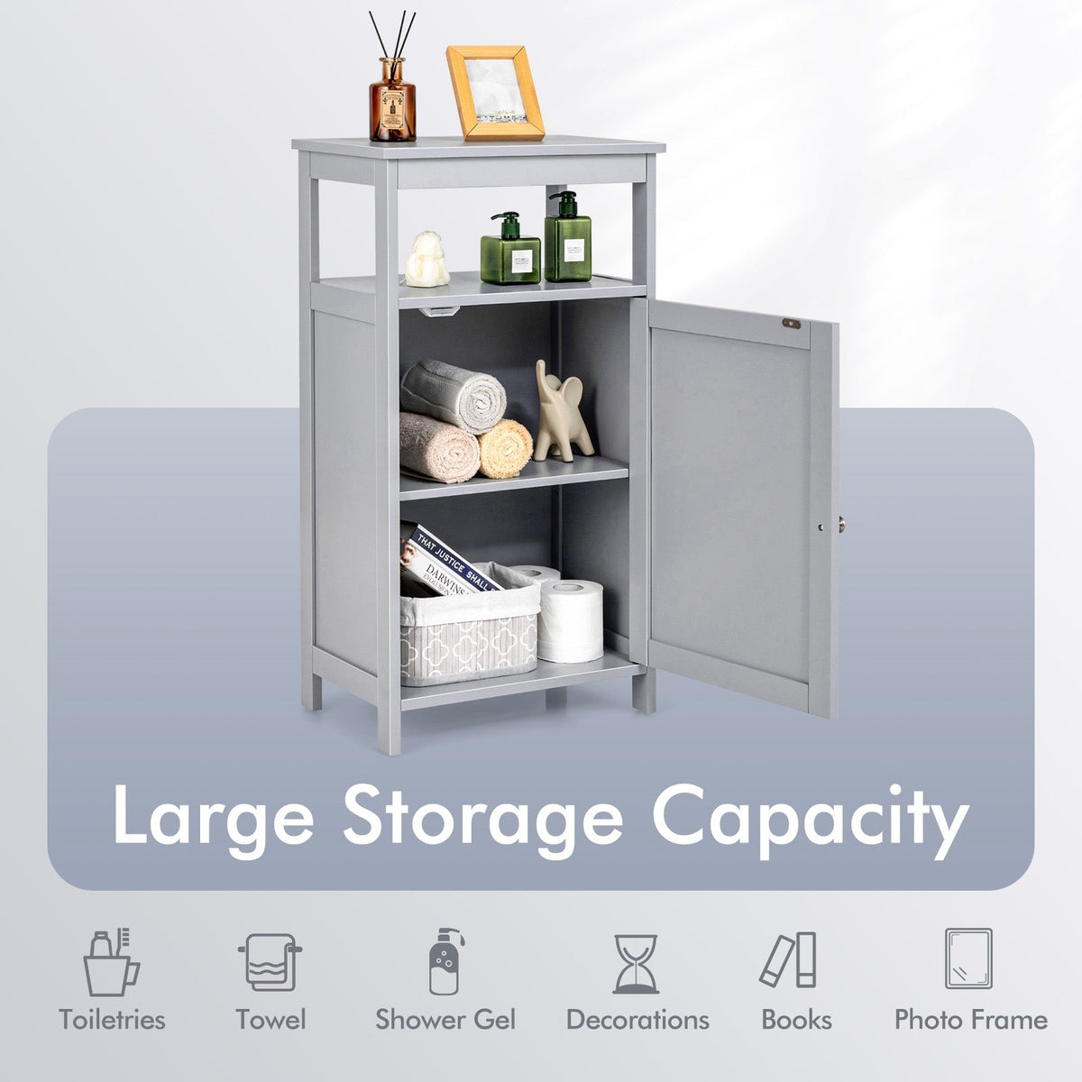 Floor Cabinet Multifunction Storage Rack Organizer Stand