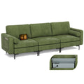 Modular 1/2/3/4-Seat L-Shaped Sectional Sofa Couch with Socket USB Port-3-Seat with USB port