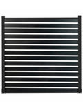 Black Aluminum Semi Privacy Fence - 6ft x 6ft